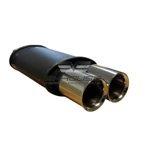 SPORT BOX DOUBLE TAIL PIPE (Chrome - Black)