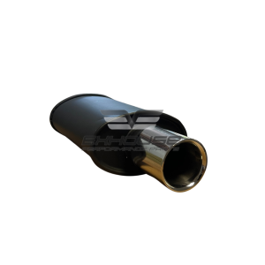 SPORT BOX SINGLE TAIL PIPE (Chrome - Black)