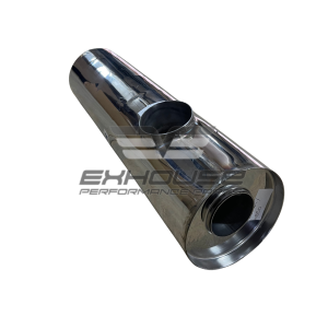 Round Silencer 550mm (BMW F & G Series) (Inlet 76mm / Outlet Dual 63mm)